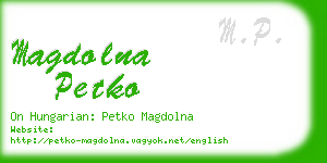 magdolna petko business card